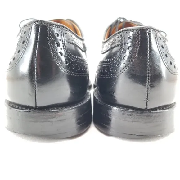 Allen Edmonds McAllister Black Leather Dress Shoes 6215 Sz 8 E Wingtip
