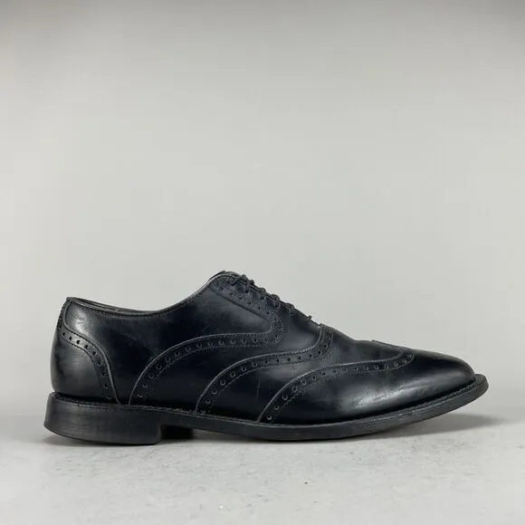 Allen Edmonds McClain Men’s Size 8.5 D Wingtip Dress Shoes Black Leather Casual