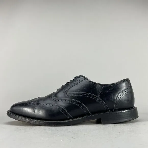 Allen Edmonds McClain Men’s Size 8.5 D Wingtip Dress Shoes Black Leather Casual