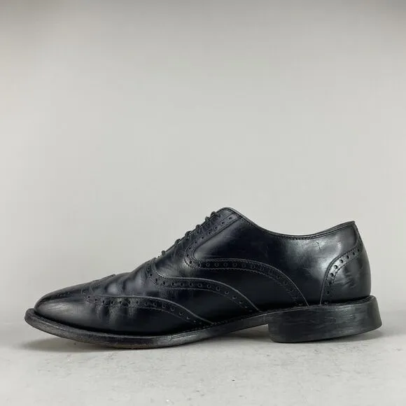 Allen Edmonds McClain Men’s Size 8.5 D Wingtip Dress Shoes Black Leather Casual