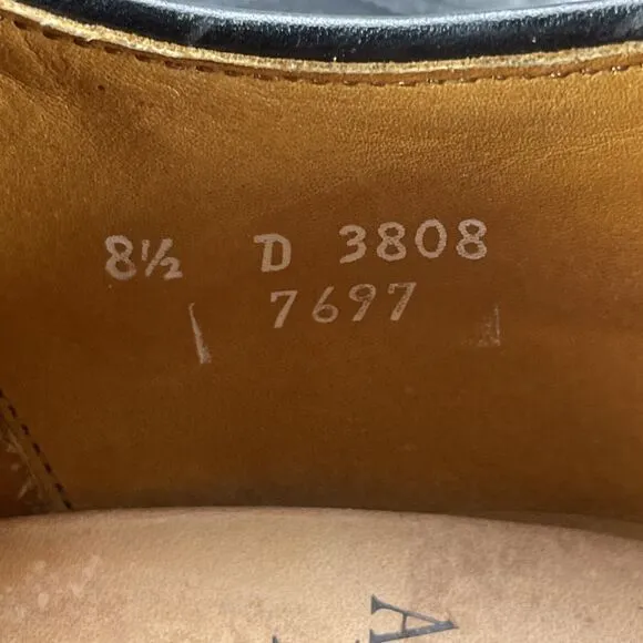 Allen Edmonds McClain Men’s Size 8.5 D Wingtip Dress Shoes Black Leather Casual