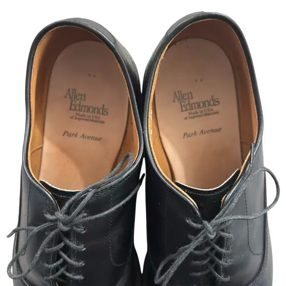 Allen Edmonds Park Avenue Cap Toe Black Leather Oxford Dress Shoes 8EEE Classic