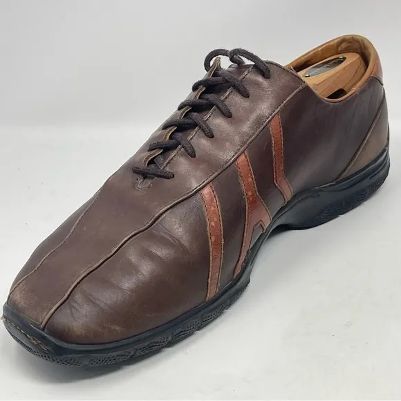 Allen Edmonds Traveler Shoes Mens 11.5D Brown Leather Bicycle Toe Casual Driving
