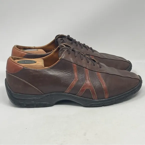 Allen Edmonds Traveler Shoes Mens 11.5D Brown Leather Bicycle Toe Casual Driving