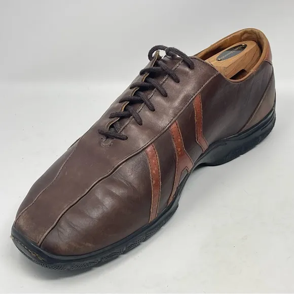 Allen Edmonds Traveler Shoes Mens 11.5D Brown Leather Bicycle Toe Casual Driving