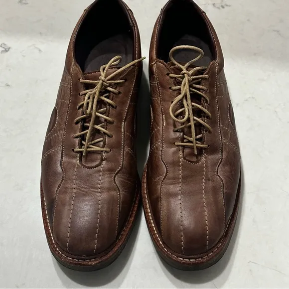 Allen Edmonds Voyager Walking Casual Shoes Walnut Color Distressed Leather 9.5D