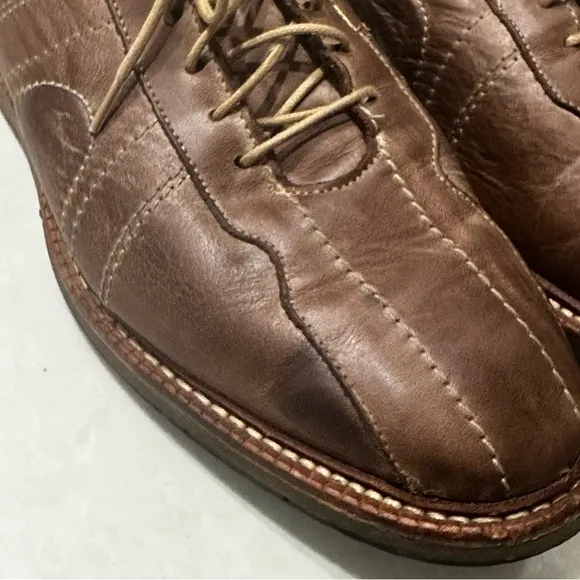 Allen Edmonds Voyager Walking Casual Shoes Walnut Color Distressed Leather 9.5D