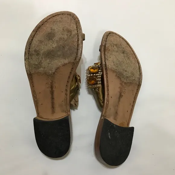 Amedeo Canfora Sandals Beaded Gold