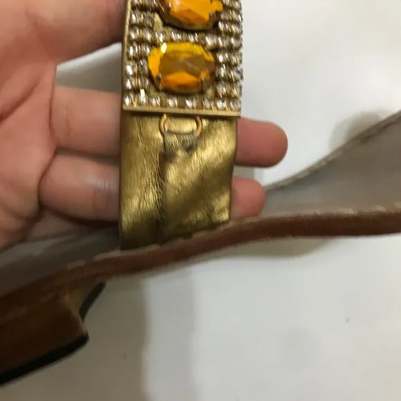 Amedeo Canfora Sandals Beaded Gold