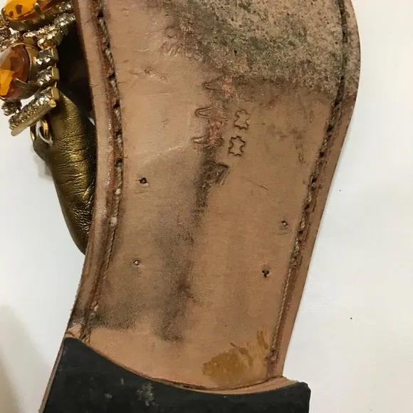 Amedeo Canfora Sandals Beaded Gold