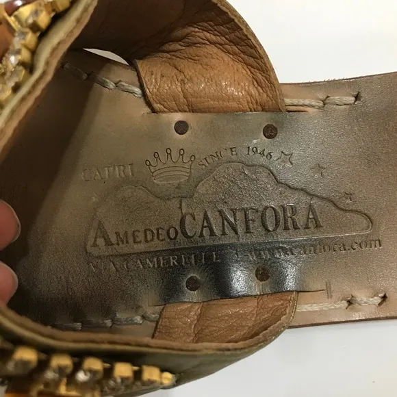 Amedeo Canfora Sandals Beaded Gold