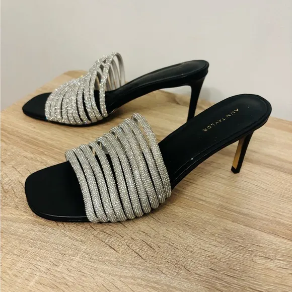 Ann Taylor Open Toe Slip On Heel Sandals Shoes Women's Size 6.5