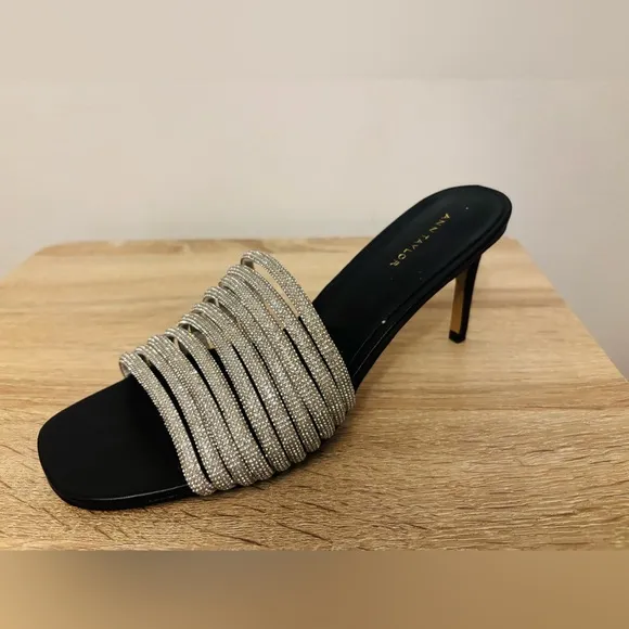 Ann Taylor Open Toe Slip On Heel Sandals Shoes Women's Size 6.5