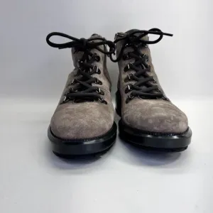 Aquatalia Liviana Suede Hiker Boots Women's Size 9 Taupe Weatherproof Leather