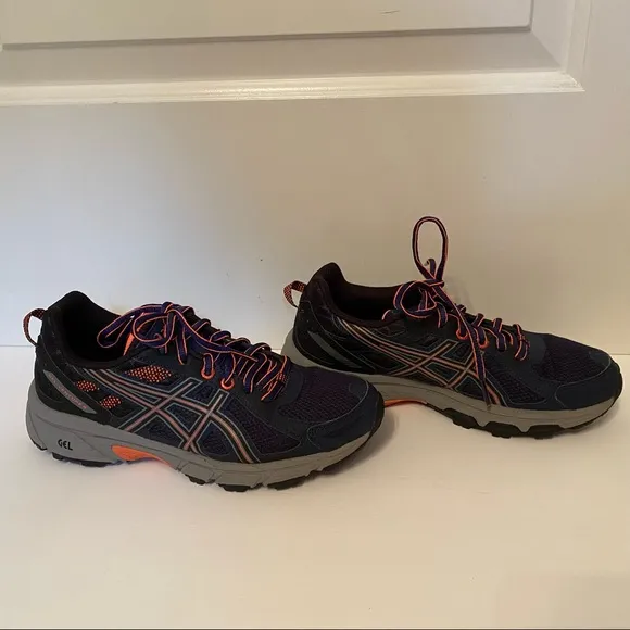 ASICS SHOES SNEAKERS BLUE PINK GEL VENTURE 6 ACTIVE ATHLETIC size 6.5