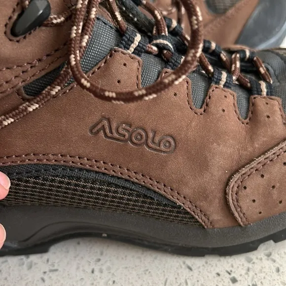 Asolo Quasar Brown Leather Vibram Sole Ankle Lace Up Unisex Hiking Boots - M7/W9
