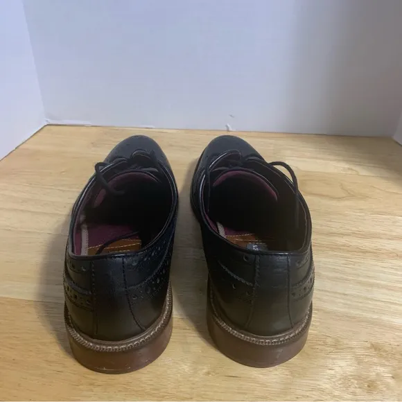 Aston‎ Grey Collection Black Wingtip Dress Oxford Shoes Size : 8