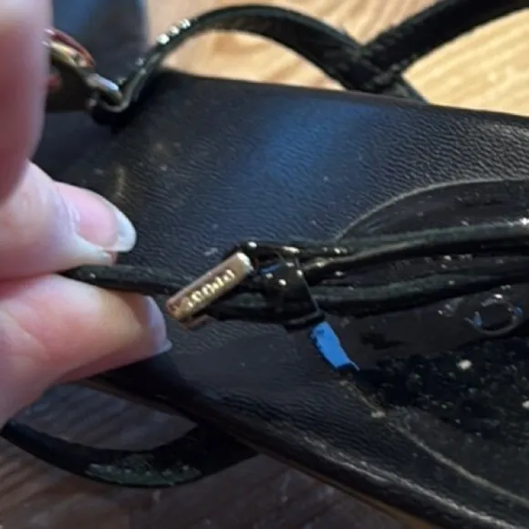 Authentic Gucci logo black kitten heel sandal Women's 10