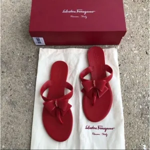 Authentic Salvatore Ferragamo Bali Sandals with box