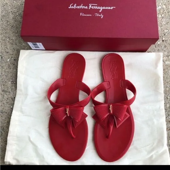 Authentic Salvatore Ferragamo Bali Sandals with box