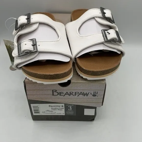 BEARPAW White Brooklyn Sandals
