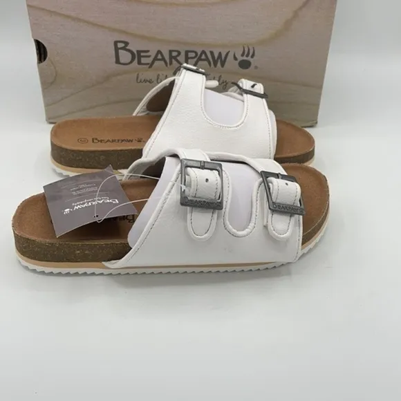BEARPAW White Brooklyn Sandals
