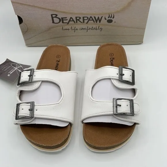 BEARPAW White Brooklyn Sandals