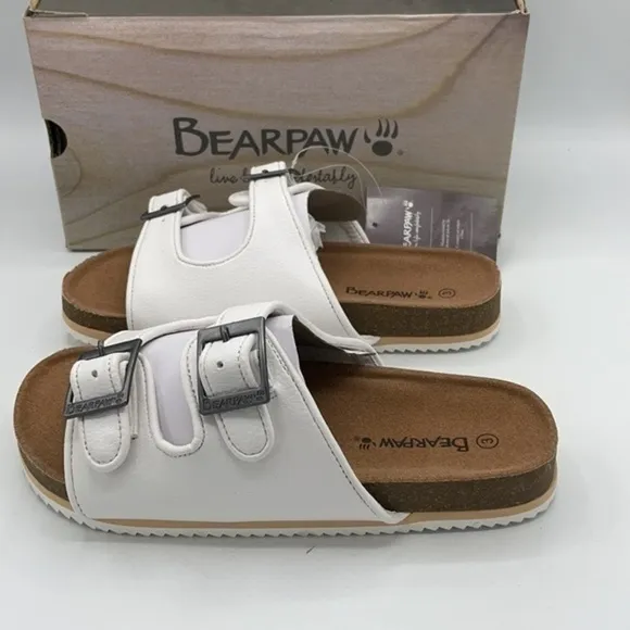 BEARPAW White Brooklyn Sandals