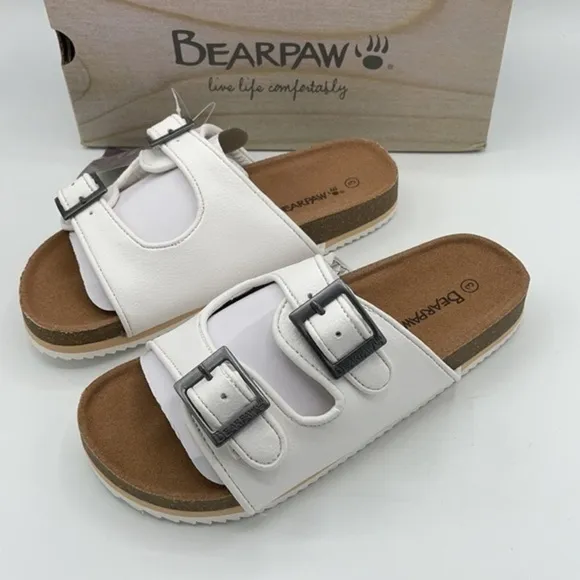 BEARPAW White Brooklyn Sandals