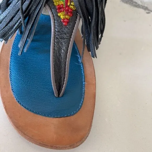 Beautiful Meher Kakalia sandals, all soft leather with bag