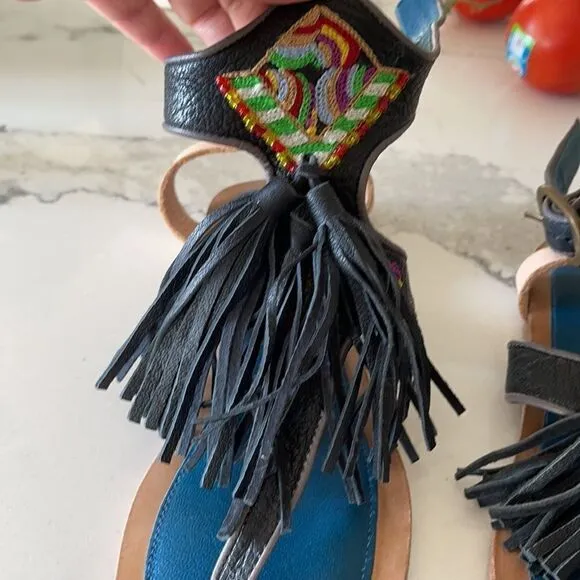 Beautiful Meher Kakalia sandals, all soft leather with bag