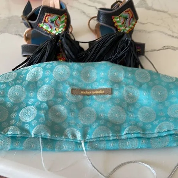 Beautiful Meher Kakalia sandals, all soft leather with bag