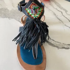 Beautiful Meher Kakalia sandals, all soft leather with bag