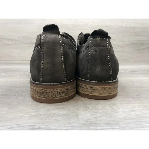 Bed Stu Dupont Men's Gray Distressed Leather Lace Up Oxford Dress Shoes US 12