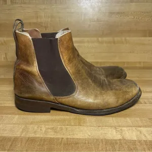 Bed Stu Mens Chelsea Boots Shoes Size 12 Brown Leather Pull On Ankle Casual