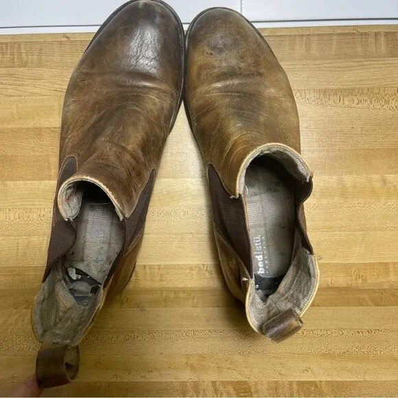 Bed Stu Mens Chelsea Boots Shoes Size 12 Brown Leather Pull On Ankle Casual