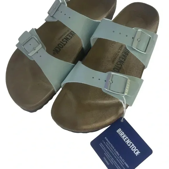 Birkenstock Arizona Birko-Flor Womens 6 Size 37 Blue NWT Sandals