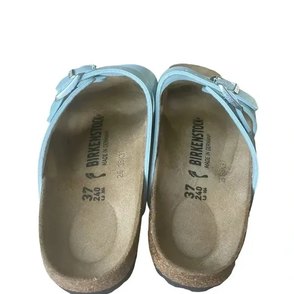 Birkenstock Arizona Birko-Flor Womens 6 Size 37 Blue NWT Sandals