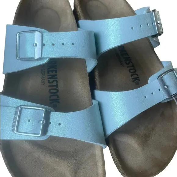 Birkenstock Arizona Birko-Flor Womens 6 Size 37 Blue NWT Sandals