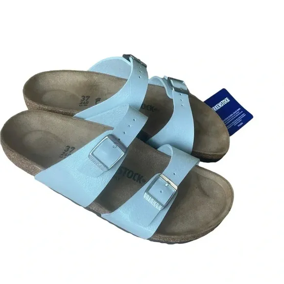 Birkenstock Arizona Birko-Flor Womens 6 Size 37 Blue NWT Sandals