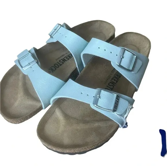 Birkenstock Arizona Birko-Flor Womens 6 Size 37 Blue NWT Sandals