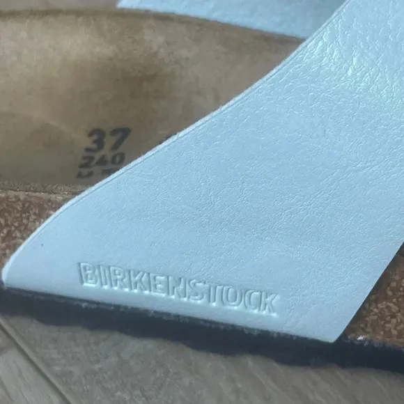 Birkenstock Arizona Birko-Flor Womens 6 Size 37 Blue NWT Sandals