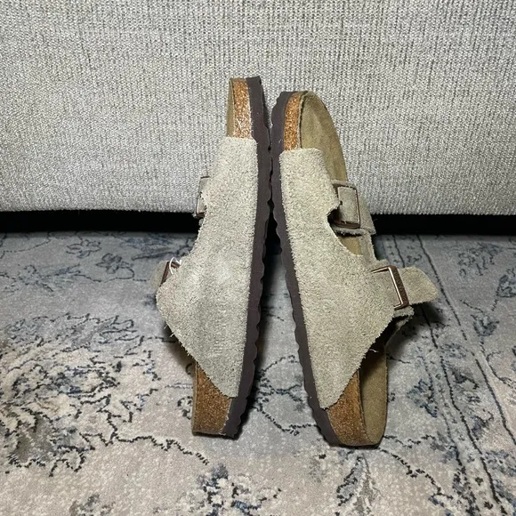 Birkenstock Arizona Suede Sandals Taupe