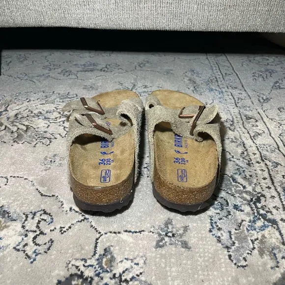 Birkenstock Arizona Suede Sandals Taupe