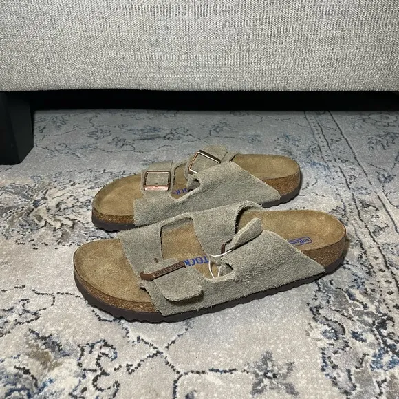 Birkenstock Arizona Suede Sandals Taupe