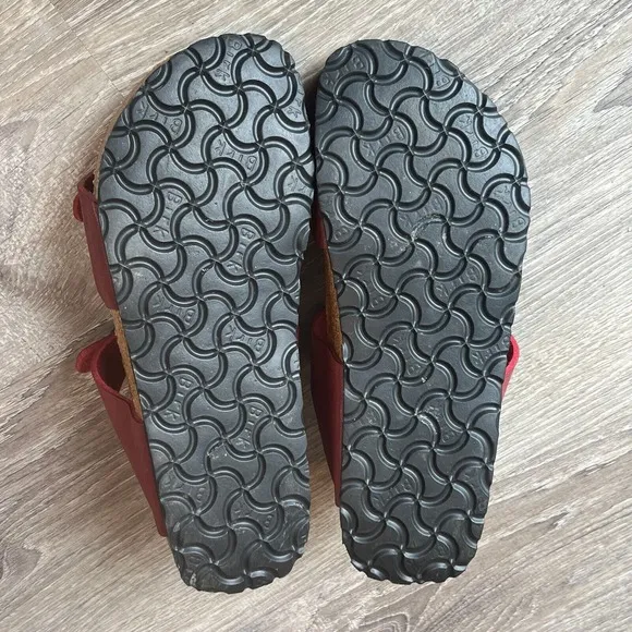 Birkenstock Betula Sydney Slides Sandals Red Birko-Flor Womens 6 EU 37
