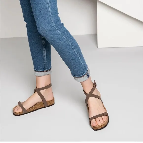 Birkenstock Daloa mocca ankle strap sandals