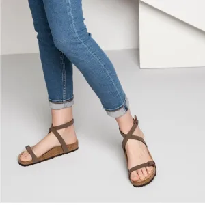 Birkenstock Daloa mocca ankle strap sandals