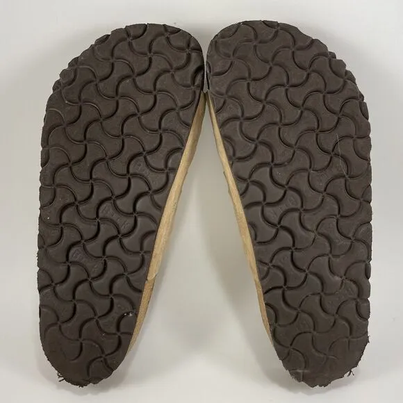 Birkenstock Granada Slide Sandals Womens Size 37 US 6-6.5 Soft FB Tan Leather