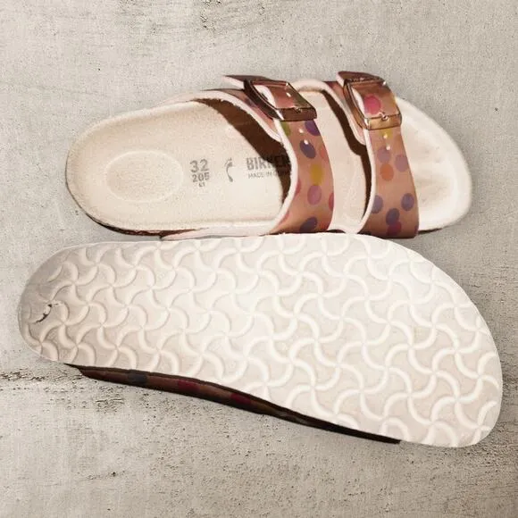 Birkenstock Kids Arizona Sandals Polka Dot Pink – Size 32 EU / US 1 – Germany